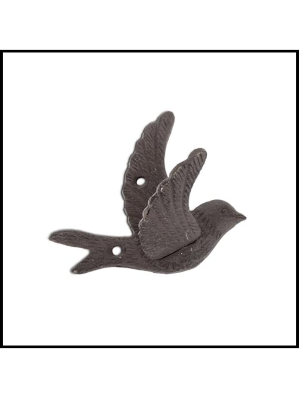 Cast Iron Flying Bird Wall Hook Rustic Coat Key Hanger Decor